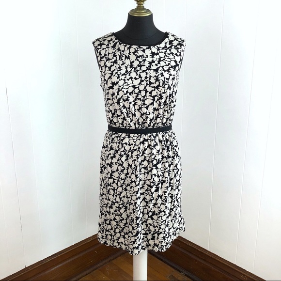LOFT Black and Tan Pattern Career Dress Size Small - Picture 1 of 7
